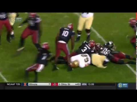 2017 USC vs Wofford - Dante Sawyer Forced Fumble, TJ Brunson Recovery