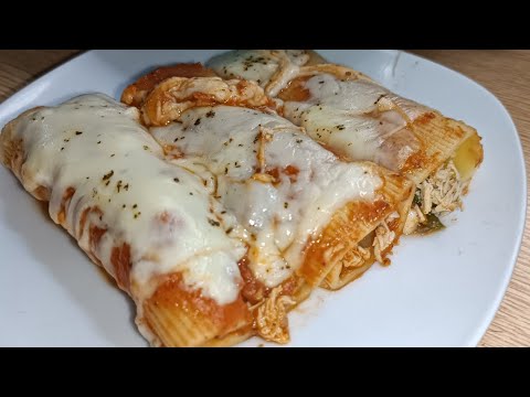 CÓMO HACER CANELONES DE POLLO EN SARTÉN || CANELONES DE POLLO SIN HORNO