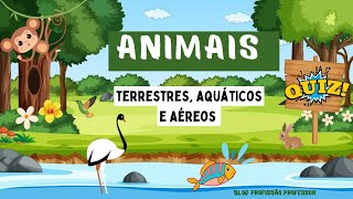 Atividades Sobre Animais Terrestres Aquáticos E Aéreos Para Educação Infantil
