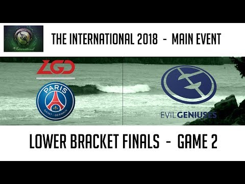 PSG.LGD vs Evil Geniuses (Game 2) | The International 2018: Lower Bracket Finals