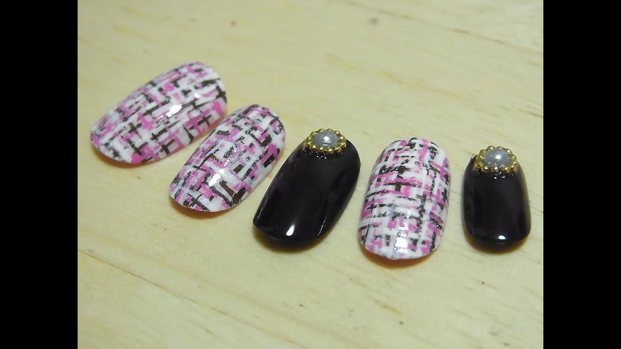 Tweed nail art / ツィードネイルアート