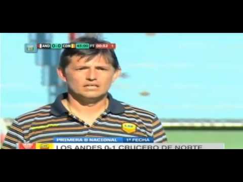 Los Andes 0-1 Crucero del Norte - 1ª fecha Nacional B (ESPN)