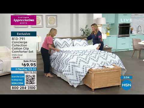 Concierge Collection Cotton Clip Comforter Set