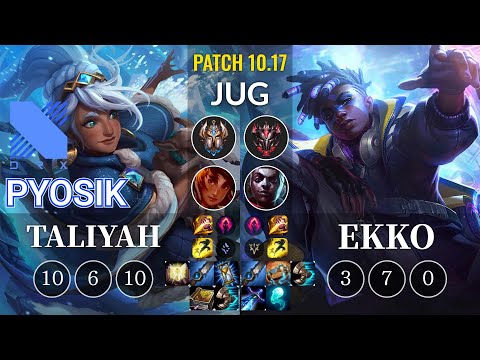 DRX Pyosik Taliyah vs Ekko Jungle - KR Patch 10.17