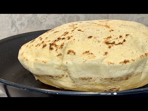 BAZLAMA TURKISH FLATBREAD recipe ๐ Bread in Fry Pan Without Oven