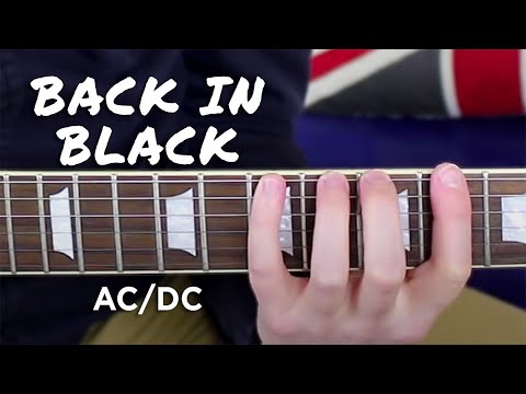 AC/DC - Back in Black Guitar Tutorial - Part 2 (Fast Middle 8 Riff)