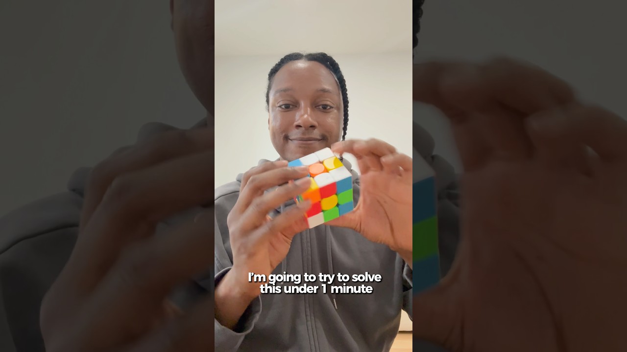 Trying to solve a Rubik’s cube under 1 minute