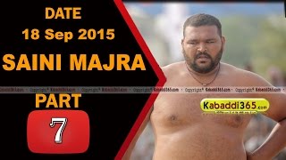 (1) Saini Majra (Mohali) Kabaddi Touranament 18 Sep 2015