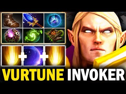 CRAZY GAME!! VURTUNE INVOKER VS 3 HEROS PLATINUM DOTA PLUS - EPIC CATACLYSM + CHRONOSPHERE COMBO