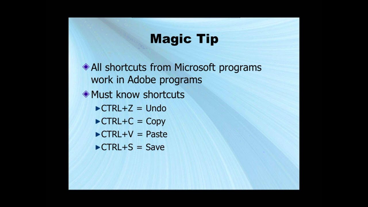 Shortcut Tips for Adobe Acrobat