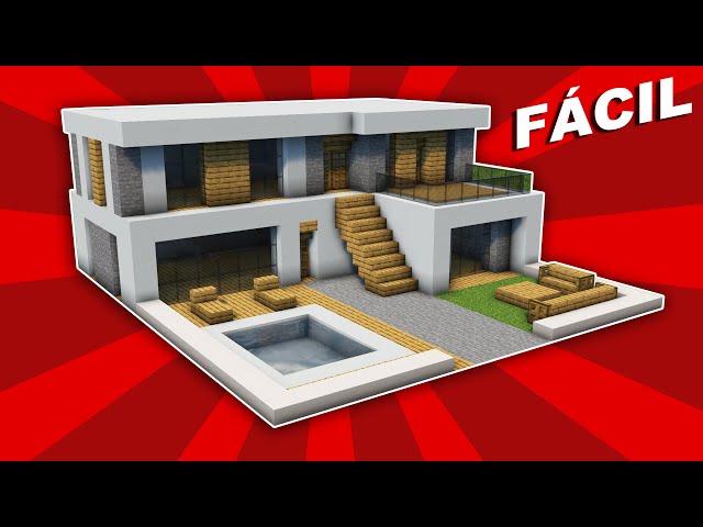 Minecraft Tutorial: como fazer uma *CASA MODERNA* para sua cidade 