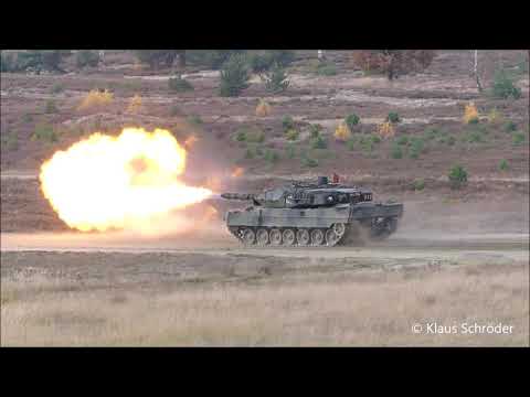 Leopard 2 Schießen in Slow Motion