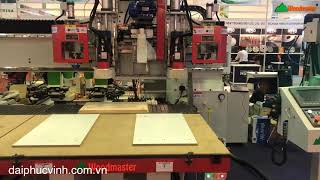 MÁY CNC 2 Bàn 3 trục thay dao tự động Woodmaster