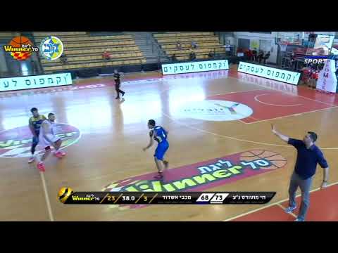 Paul Stoll 3-pointers in Hapoel Ness-Ziona vs. Maccabi Ashdod