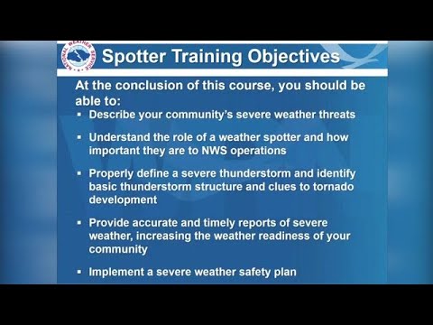 How to become a Skywarn Spotter