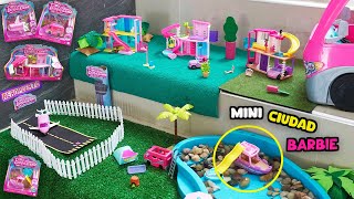 Download lagu ABRO y HAGO una MINI CIUDAD de BARBIE en la ESCALERA mp3