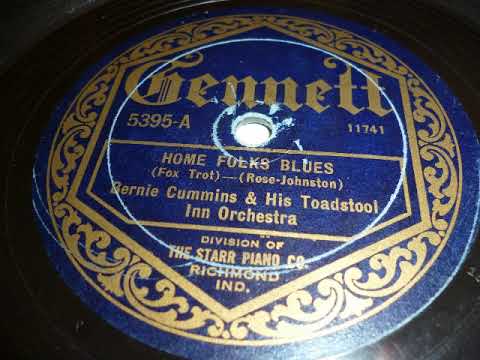 Bernie Cummins and his Toadstool Inn Orchestra, Home Folks Blues, USA, 1924