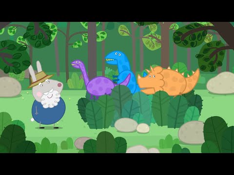 ペッパピッグとお友達、グラッピーラビットの恐竜公園へ行く (Peppa Pig and Her Friends Visit Grampy Rabbit's Dinosaur Park)
