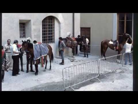 Una vecchia manifestazione della "Giostra dell'Orso" a Pistoia