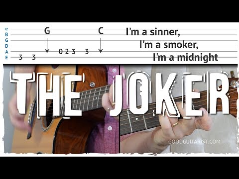 "The Joker" Easy Guitar Tutorial - 3 Chords & Bassline combined | Steve Miller