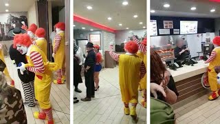 Ronald McDonald Clowns Storm Into Burger King