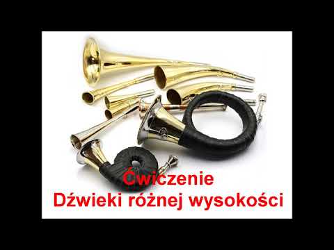 Ćwiczenie -   różne dźwięki - nauka gry na rogu myśliwskim