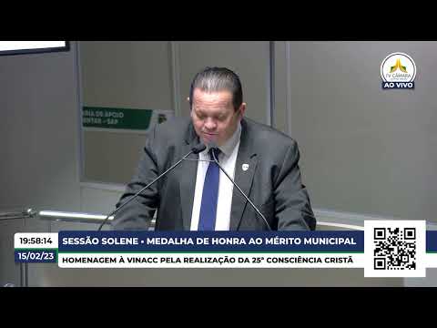 Sessão Solene • Medalha de Honra ao Mérito • VINACC © TV CâmaraCG