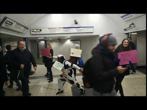 Free Hugs on the Tube in London
