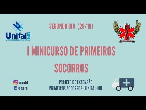 I Minicurso de Primeiros Socorros - 29/10/2020