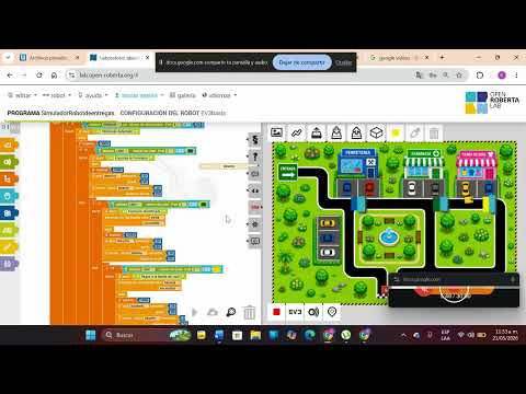Simulador de Logística y Automatización Sensorial con EV3- open roberta lab