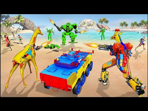 Giraffe Robot Car Transform City Of Wars Games 2022 #2 - iOS Android Gameplay
