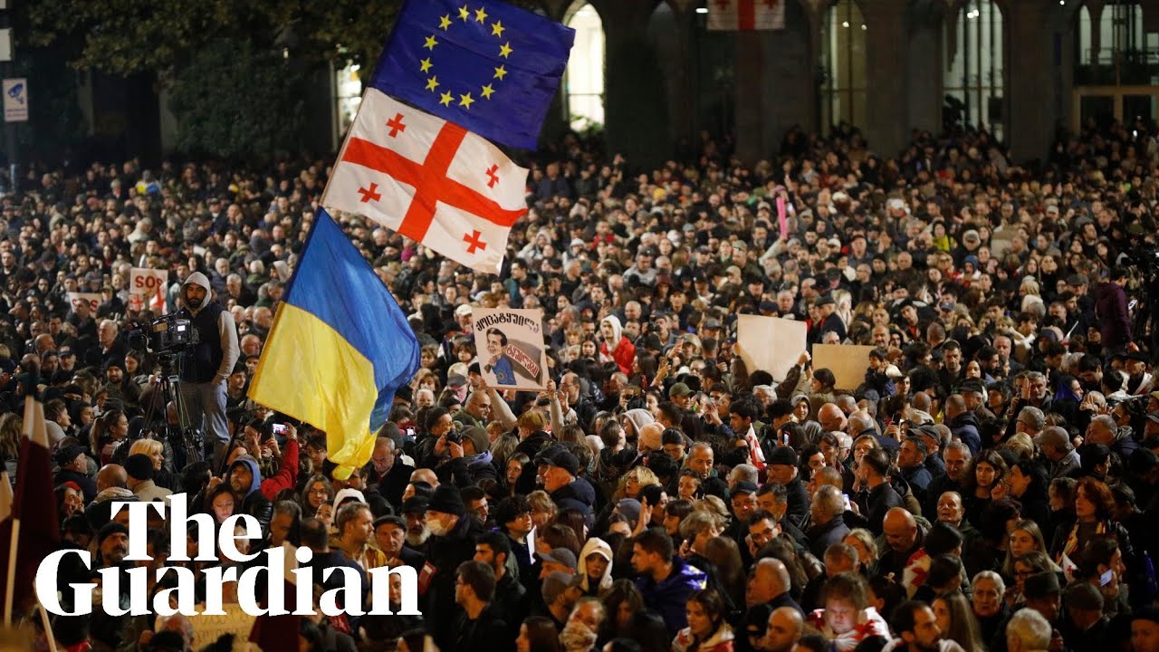 Thousands protest in Georgian capital after pro-Russian party wins parliamentary vote