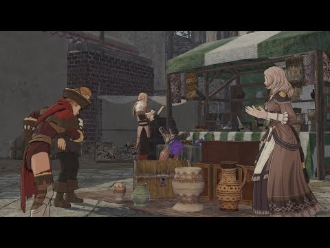 Emile doing the chore he hates for Mercedes | Unique Non-Battle Dialogue