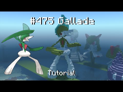 How to build a Pokémon Gallade statue in Minecraft (Tutorial)