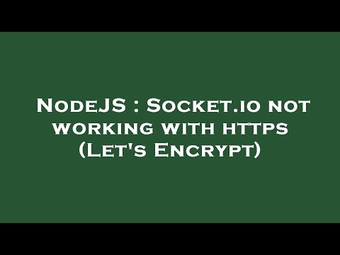 Nodejs Socket Io Cant Connect Through Https