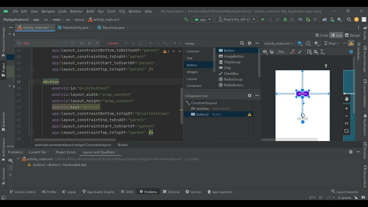How to fix missing constraints in constraint layout