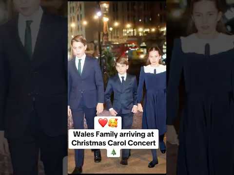 Wales Family arriving atChristmas Carol Concert#uk #royalfamily #princegeorge