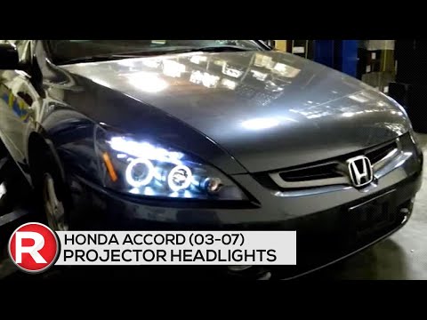 DIY Install: Spec-D Projector Headlights Honda Accord (03-07) Dual Halo w/ LED Accents Black|Chrome