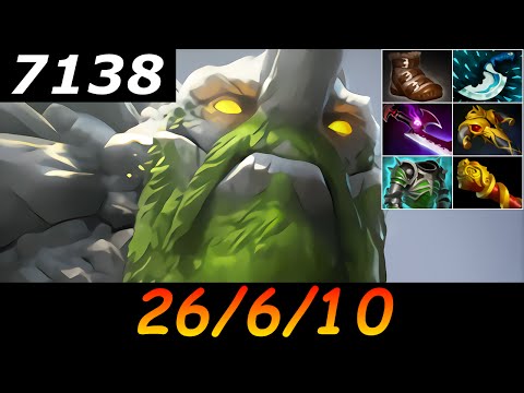 Dota 2 Tiny 7138 MMR 26/6/10 (Kills/Deaths/Assists) Ranked Full Gameplay