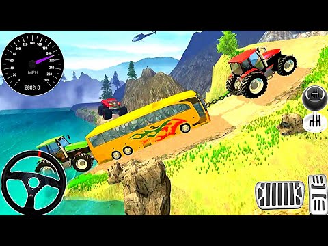 Offroad Chained Tractor Towing Rescue - Tractor Pulling Vehicles Simulator#2 - Android Gameplay