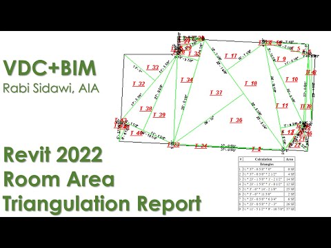 Revit 2022 Room Area Triangulation Report 4K