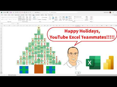 Merry Christmas Tree Fun In Excel RAND Function and Conditional Formatting Excel Magic Trick 1245