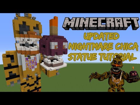Minecraft Tutorial RE-DO: Updated Nightmare Chica Statue (Five Nights at Freddy's 4)