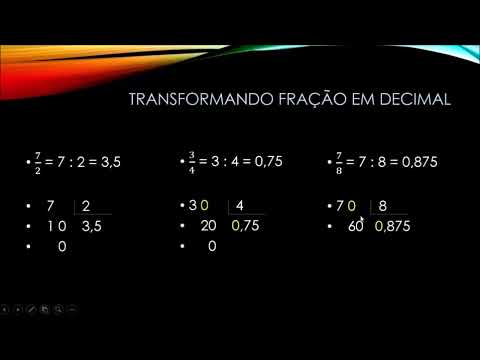 Transformação de Fração em Decimal & Vice e Versa