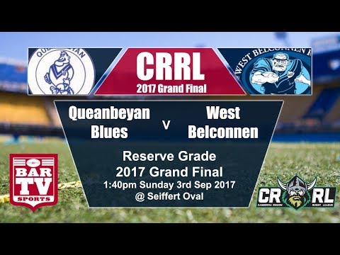 2017 Canberra RL Reserve Grade Grand Final - Queanbeyan v West Belconnen