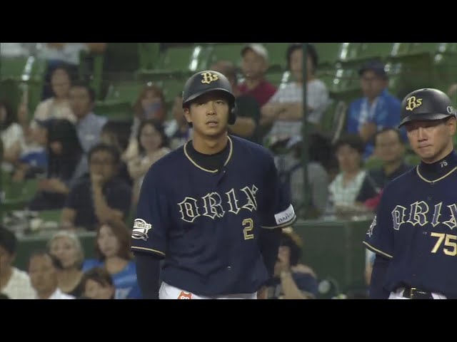 【2回表】バファローズ・白崎がうれしい移籍後初ヒット!! 2018/7/26 L-Bs