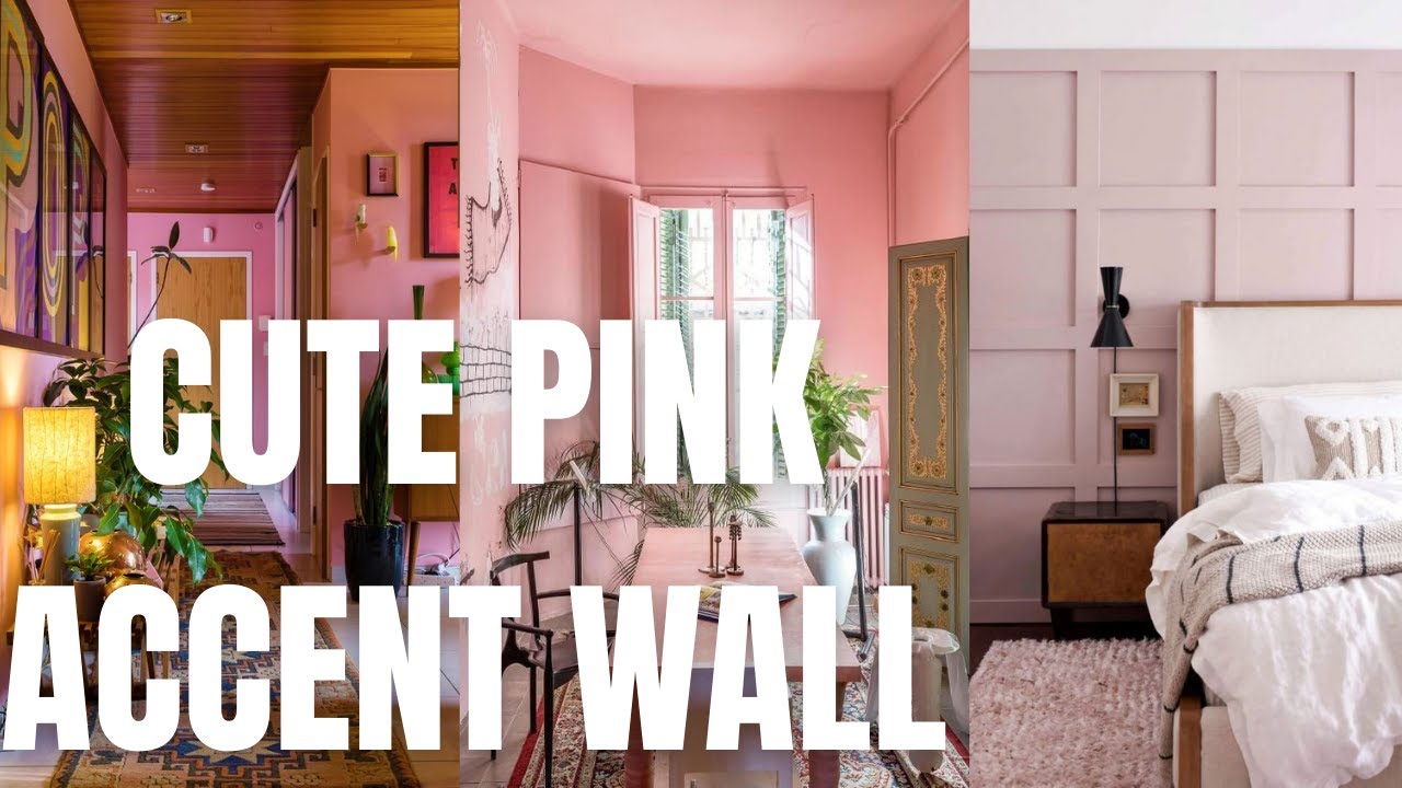 Cute Pink Accent Wall Ideas. Pink Wall Decor and Design for Home.
