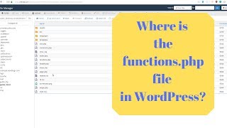 Where is the functionsphp file in WordPress?