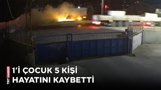 Manisa'da 5 kişinin öldüğü kaza anı kamerada