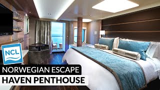 Norwegian Escape | Haven Penthouse Suite with Balcony HI Full Tour & Review 4K | NCL Cruises